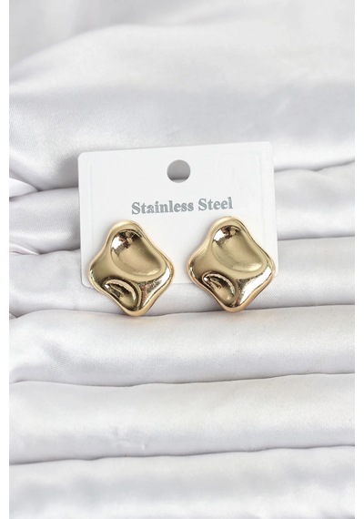 316l Çelik Gold Renk Plaka Model Kadın Küpe Elk-bjtıeg Çok Renkli 04213456