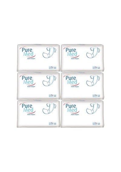 Puremed Yetişkin Bezi Bel Bantlı Tekstil Yüzey M - Orta -180 Adet