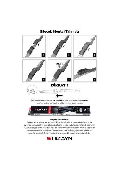 S-dizayn Kia Sportage Ön Cam Silecek Seti 2021 Üzeri Premium Araca Özel 65-45 Cm A+ Kalite