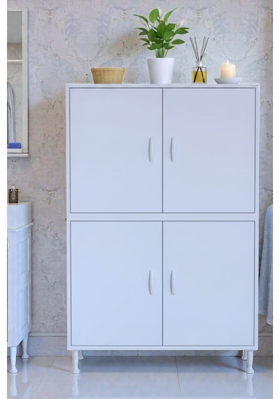 Eliusta Nuve Geniş Depolama Alanlı Dolap 95 Cm Banyo/mutfak Çok Fonksiyonlu 95x138x32,5 Cm Saklama Dolabı Beyaz Eliusta Nuve Geniş Depolama Alanlı Dolap 95 Cm Banyo/mutfak Çok Fonksiyonlu 95x138x32,5 Cm Saklama Dolabı Beyaz