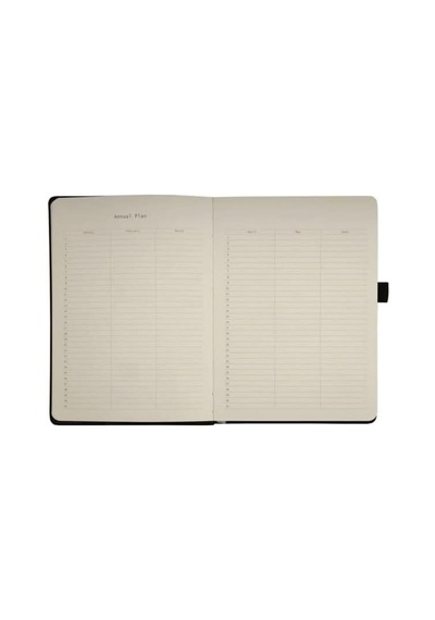 Venzi Sert Kapak Planlayıcı Defter 14x20 Cm 100gr. Krem 96 Yaprak Mavi Çizgili