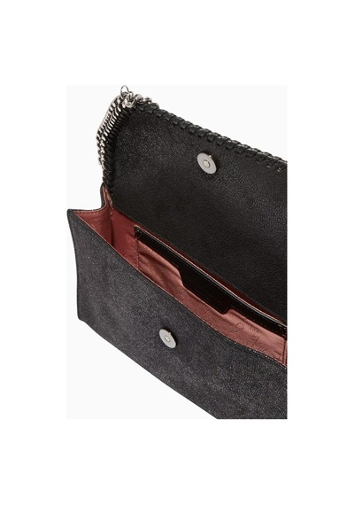 Stella Mccartney Falabella Shaggy Deer Vegan Deri, Lüks Omuz Çantası, Sürdürülebilir Tasarım Siyah