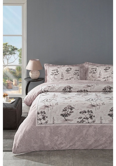 Toile De Jouy Battal Boy Nevresim Takımı Pudra