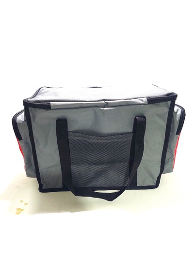 Newbag Yandan Cep Yalıtımlı Soğutucu El Askılı Kamp Çanta-gri Krm Gri - Kırmızı