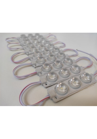 Carub Camlı Parmak Led Lamba Beyaz 12 Volt Su Geçirmez 10.Lu 3M
