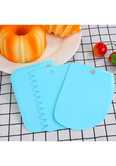 Pasta Hamur Şekillendirici Spatula Kesici Kazıyıcı Dekoratör Set 5570 Çok Renkli
