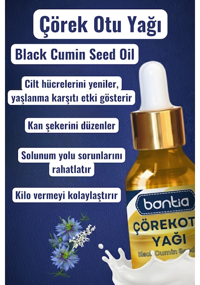 Çörekotu Yağı 3x20 Ml %100 Saf Soğuk Sıkım  Yüksek Timokinon 60 ML