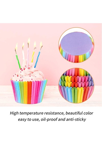 Orret Home 100 Adet Desenli Cupcake Kalıbı,renkli Browni Ve Muffin Kabı,kağıdı Diğer