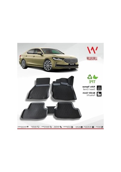 3d Havuzlu Paspas - Skoda Superb 2024 Sonrası Açık Bej