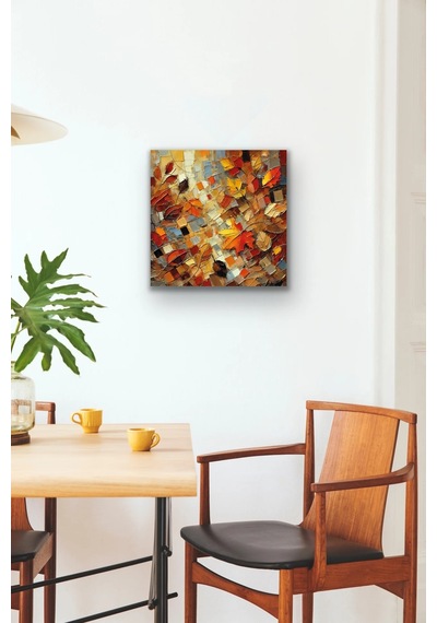 Sonbahar Mevsimi Kanvas Tablo 60x60cm Çok Renkli