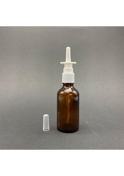 100ml Kahverengi Şişe, Burun Spreyi, 24 Adet Nazal Spreyli, Ecza Şişesi, İlaç Şişesi