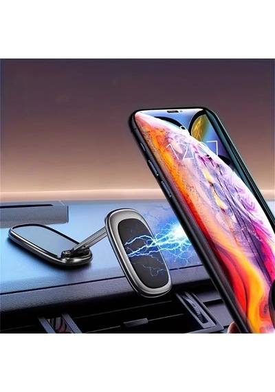 Tr Derece Dönebilen Alaşımlı Metal Katlanabilir Mıknatıslı Magnetik Masaüstü Ve Araç Içi Cam Ve Göğüse Yap Diğer