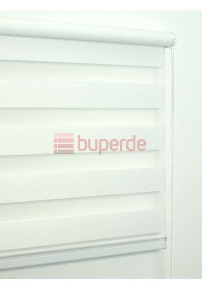 Buperde Beyaz Eko Bambu Zebra Stor Perde