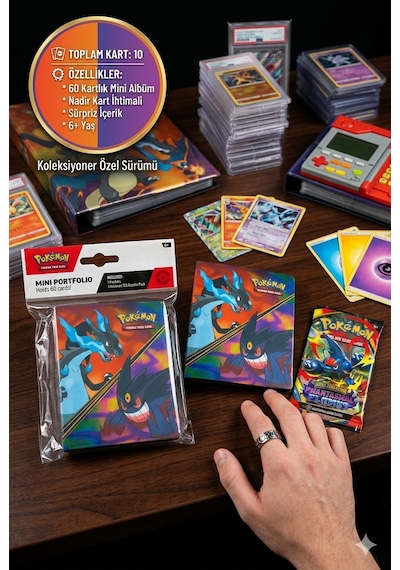 Pokemon Orjinal Lisanslı Tcg Mega Evolution Phantasmal Flames 1 Paket 10 Kart Mini Albüm Seti - Mod
