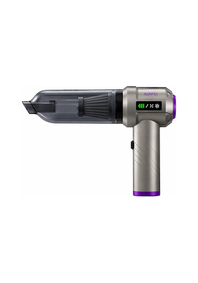 Auhma Ahv-06 22.000pa 6000mah Kablosuz Araç Süpürgesi Brushless Motor Katlanabilir Üfleme Çekme 3 Kademeli Gri-mor