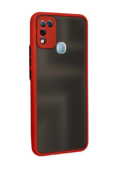 İnfinix Hot 10 Play Kılıf Montreal Silikon Kapak - Kırmızı 0.2M-Çok Renkli