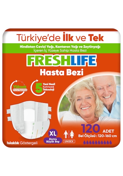 Freshlife Belbantlı Ekstra Büyük Boy XL 30'lu 4 Adet Hasta Bezi