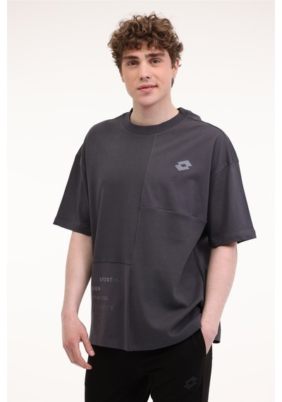 Lotto M-perla Tee 5fx Antrasit Erkek Kısa Kol T-shirt 000000000102012716 Gri