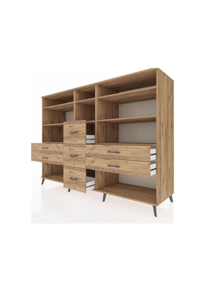 Kronos Dolap 8 Raflı 7 Çekmeceli 220x59x163 Çam-çam Çam-çam Kronos Dolap 8 Raflı 7 Çekmeceli 220x59x163 Çam-çam Çam-çam