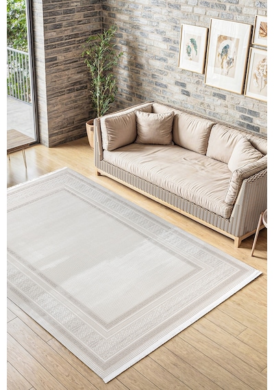 Elvey Home 7109 Krem Modern Desen Doğal Taban Koridor Mutfak Çocuk Oturma Odası Salon Halı Yolluk 7109kemik