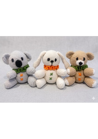 Amigurumi Oyuncak Bebek 3 Lü Set- Uyku Arkadaşı-montessori- Waldorf 001