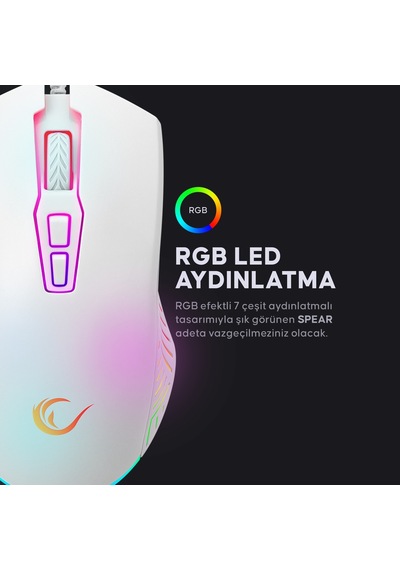 Rampage SMX-G68 Spear Kablolu RGB Ledli Oyuncu Mouse