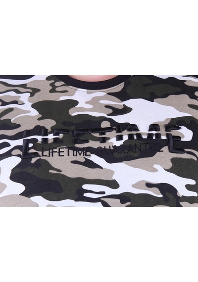 Moc Grande Mocgrande Büyük Beden Shoulder Line Camouflage Erkek Tişört 23147 Hakı Haki