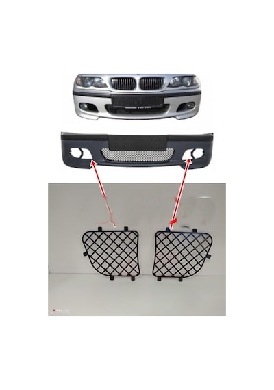 Bmw E46 M3 Tampon Sis Farı Yanı Izgara Takım 51117893331