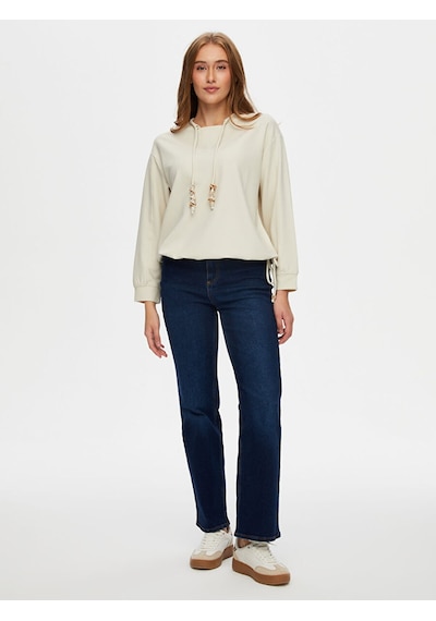 Faik Sönmez Relax Modallı Kemik Aksesuar Detaylı Sweatshirt W26swt011 Uw26swt01172 Taş