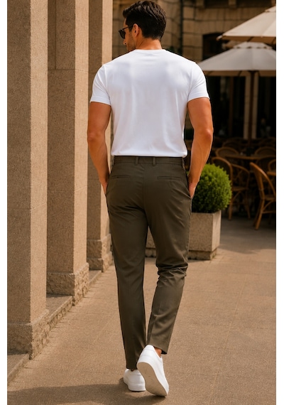 Danger Erkek Premium Poliamid Kumaş Comfort Fit Jogger Haki Pantolon - 252dngr