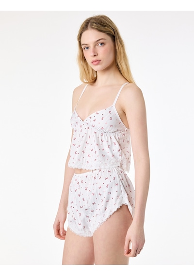 Koton Rahat Kesim Fiyonk Baskılı Dantel Detaylı Mini Pijama Altı Kırmızı Desenli 6slk80003mw Kırmızı Koton Rahat Kesim Fiyonk Baskılı Dantel Detaylı Mini Pijama Altı Kırmızı Desenli 6slk80003mw Kırmızı