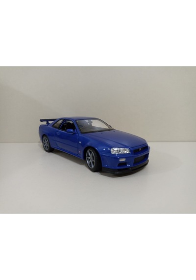 Nissan Skyline Gtr R34 Blue 1 24 Ölçek Model Araba