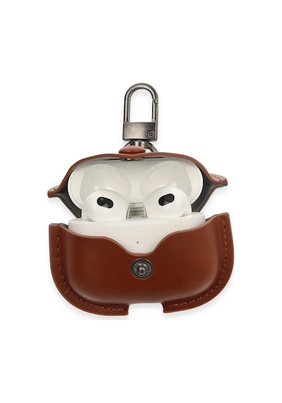 Ilkeshop Newface Airpods 3 3.nesil Çanta Deri Kılıf - Taba