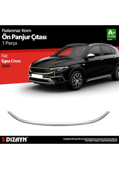 S-dizayn Fiat Egea Cross Krom Ön Panjur Çıtası 2020 Üzeri