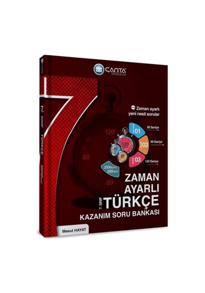 Çanta Yayınları 7.Sınıf Türkçe Zaman Ayarlı Kazanım Soru Bankası (552042209)
