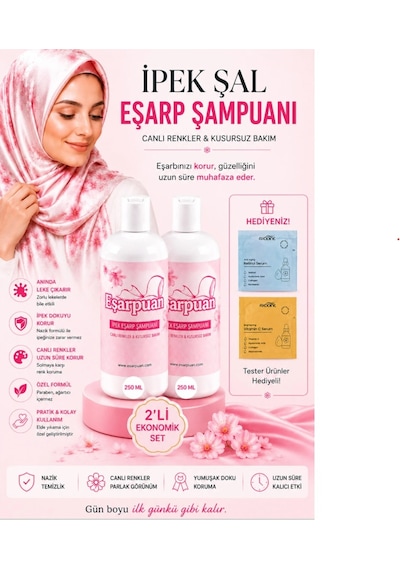 Eşarpuan İpek Şal Eşarp Şampuanı 2 x 250 ML