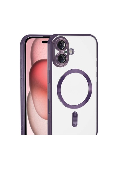 Apple iPhone  Uyumlu,  17 Kross Magneticsafe Kapak - Mor