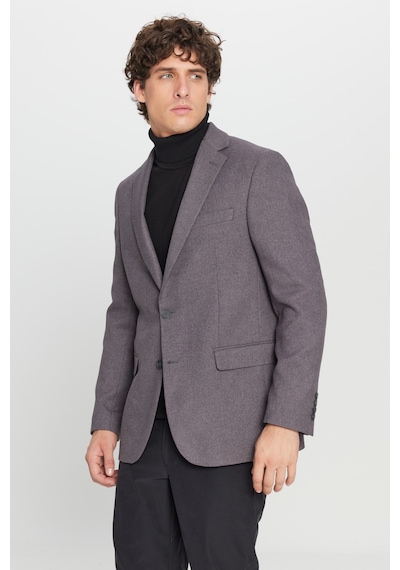 AC&Co / Altınyıldız Classics Erkek Antrasıt Slim Fit Dar Kesim Mono Yaka Kapak Cepli Blazer Ceket Antrasıt