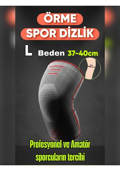 L Beden 1 Li 3d Örme Sporcu Dizlik Hassasiyet Azaltıcı, Diz Koruyucu Nefes Alabilir, Kompresyon Destekli, Kaymaz, Genel