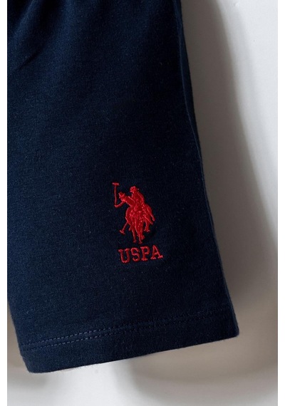 U.S. Polo Assn. U.s. Polo Assn Erkek Bebek 2 Li Şort T-şhirt Takım Kırmızı-2336 Kırmızı