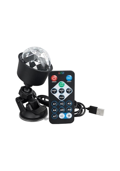Pm-37731 Rgb Led Hareketli Disko Topu Ve Sahne Aydınlatma Lambası Uzaktan Kumandalı