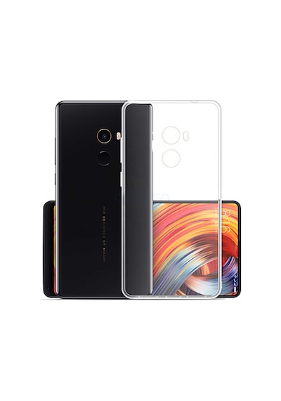 Kvy Xiaomi Mi Mix Kamera Korumalı Süper Silikon Kılıf Şeffaf