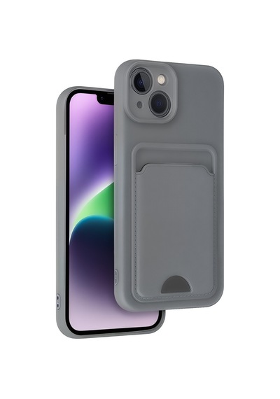 Apple iPhone Uyumlu 14 Kılıf Kelvin Kartvizitli Silikon - Gri Bzsxx00 1