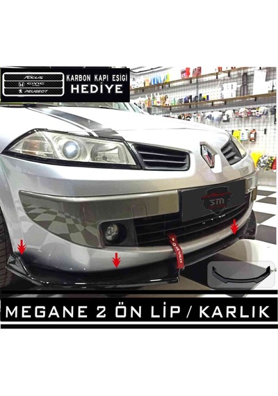 Megane 2 Ön Tampon Eki / 4 Parça Lip Karlık Gri