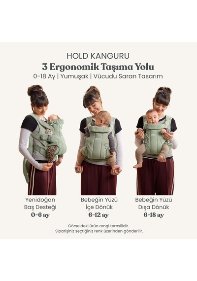 Babybjörn 2 Li Set Begin Ana Kucağı & Kanguru Hold Woven Sand Grey