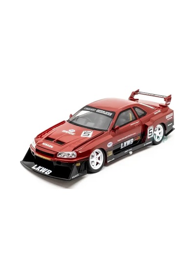 Hobbiez World Nissan Skyline Gt-r R34 Liberty Walk Kırmızı- 1901-411a 1:24 Model Araba