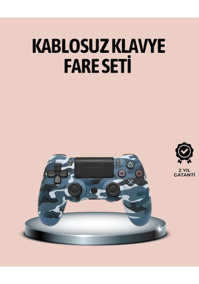 Mey İthalat Bluetooth Kablosuz Ps4 Gamepad Çift Motorlu Siyah Controller