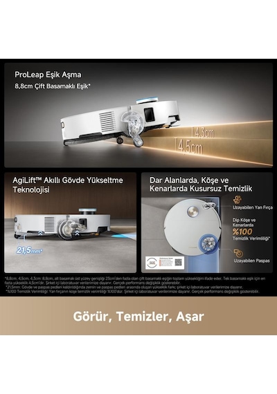 Dreame X60 Ultra Complete 35.000pa Emiş Gücü Robot Süpürge Beyaz
