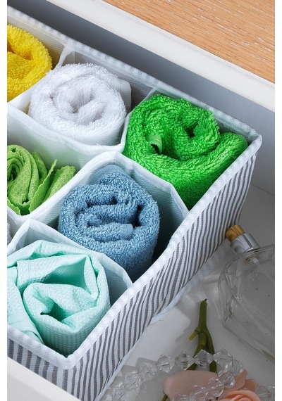 Home 12 Bölmeli Çekmece İçi Düzenleyici Organizer Beyaz/gri