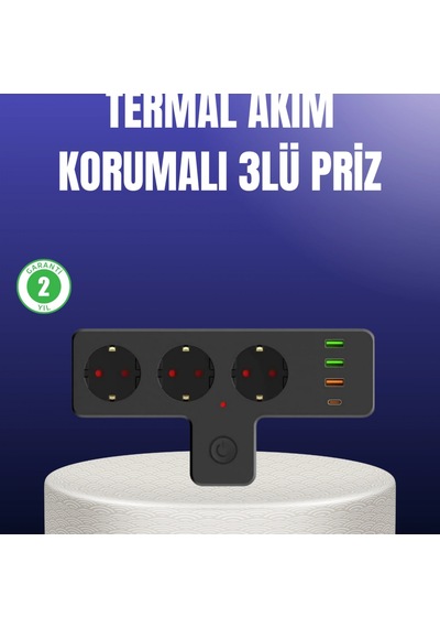 Anahtarlı Çoklu Priz Güç Ünitesi Usb Ve Type-c Şarj Portlu Diğer